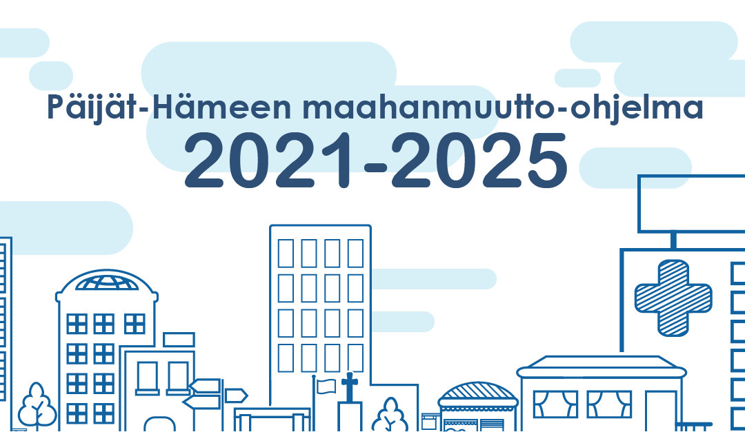 Kuvassa teksti: Päijät-Hämeen maahanmuutto-ohjelma 2021-2025.
