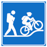 Reittimerkki, jota käytetään kävely, polkujuoksu ja maastopolkupyöräilyssä.