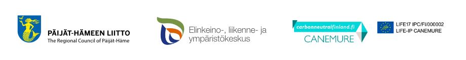Logot: Päijät-Hämeen liitto, ELY-keskus, CarbonneutralFinland.fi Canemure ja Life IP Canemure
